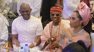 TONY ELUMELU CHILLS WITH WIZKID & HIS WIFE AT WIZKID LATE MOTHER BURIAL IN LAGOS