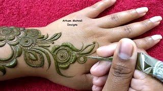 Stylish and Beautiful Arabic Mehndi Design || Easy Mehndi Design for Hand || Arham Mehndi Designs