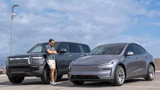 Family SUV Showdown: NEW Tesla Model Y vs Rivian R1S
