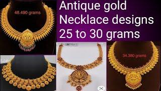 Latest Gold Antique Necklace Designs,VSR creations, Gold jewellery@vsrcreations143