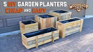 5 DIY Garden Planters - Cheap, Easy, Fast