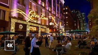 NEW YORK Christmas Vibes  Night Walk in Manhattan, Walking Tour 4K