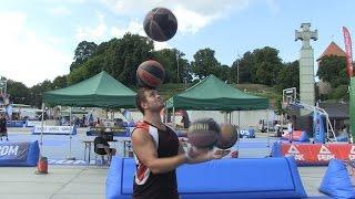 Baltic Open 2014 Roman Fedorenko trick with 4 basketballs