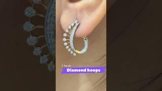 Tanishq diamond hoop earrings @1 gm only  #youtubeshorts #tanishqgold