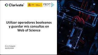 Utilizar operadores booleanos y guardar mis consultas en Web of Science