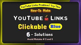 YouTube Clickable Links: How to Fix/Make YT Links in About Comments Description Shorts Working/Blue