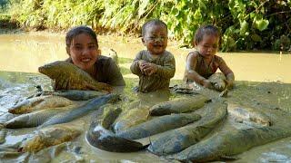 Harvest giant fish ponds to sell at the market -take care of the vegetable garden with your children