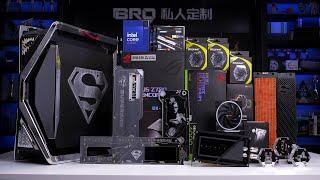 「BRO」4K Water Cooled PC Build ROG Hyperion GR701 Custom Super Man Theme.华硕ROG创世神 电镀银色超人#pcbuild