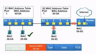 MAC Address Tables on Connected Switches
