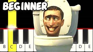 Skibidi Toilet - Fast and Slow (Easy) Piano Tutorial - Beginner