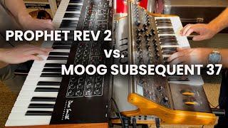 Prophet Rev 2 vs Moog Subsequent 37