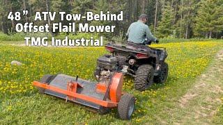 TMG Industrial 48” ATV Tow-Behind Offset Flail Mower - TMG-AFM48