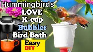 How to Make Hummingbird Endless Water Fountain 'Slow Flow' Bubbler 1st EVER Bird Bath Solar Powered