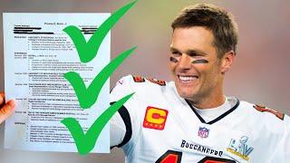 3 KEYS to FIX your RESUME (Roasting Tom Brady's Resume)