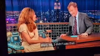 hilarious Conan moment w. Eva Mendez