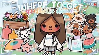 Where To Get *AESTHETIC ITEMS* ||  with voice || Toca Boca Life World