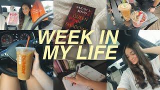 WEEKLY VLOG  drugstore car haul, new fall hair + new camera, dunkin order, the best time of year