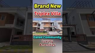 Triplex Villa For Sale || Brand New || Gated Community Villas || Luxury Amenities || Hyderabad