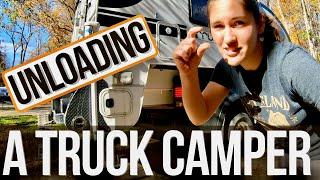 How To Unload A Truck Camper - Problems and Mistakes | NuCamp Cirrus Truck Camper