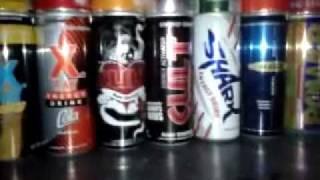 Vetle´s energy drink collection 187 cans and bottles.