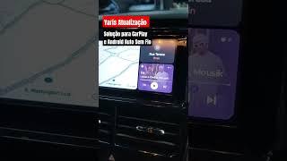 Multimídia Yaris com Android Auto e CarPlay sem fio.