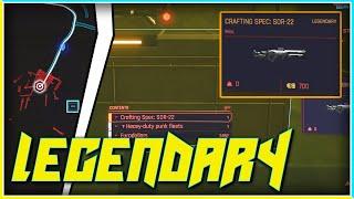 Legendary "SOR-22 Rifle" Crafting Recipe Location Guide - Cyberpunk 2077