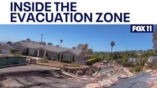 A look inside the evacuation zone in Rancho Palos Verdes