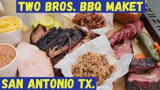 SAN ANTONIO FOOD TOUR!! Visiting one of the TOP 5 BBQ restaurants in the area! Two Bros. BBQ market!