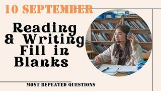 Fill in The Blanks Reading & Writing PTE Academic & PTE Core // September 2024 Practice Predictions