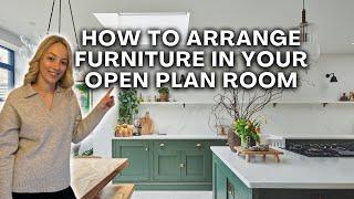 How to arrange furniture in your open plan kitchen living dining room