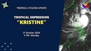 Press Briefing: Tropical Depression #KristinePH at 5 PM | October 21, 2024 - Monday