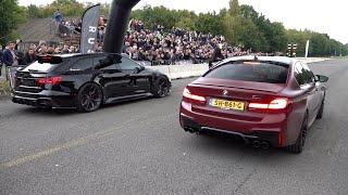 Modified Cars Drag Racing - 1052HP RS6 C8 vs M5 F90 Competition vs BRABUS 800 vs BMW M8 Mosselman