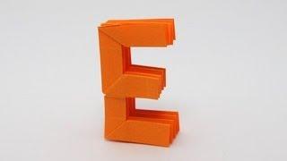 Origami Letter 'E'