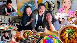 VLOG: surprising lil' brother for his birthday, hosting a korean bbq party, girl's night, shopping