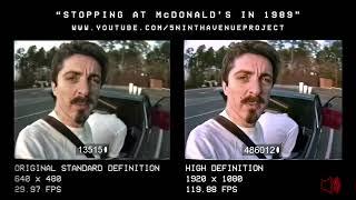 Nelson Sullivan HD/60fps Comparison of "Stopping at McDonald's in 1989"