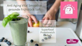 Gesunder Frühstück Saft - Anti Aging Superfood Smoothie  - Proteinreich