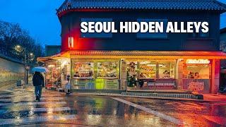 ️ Walk through the hidden alleys of Seoul on a rainy night | Travel Korea 4K HDR