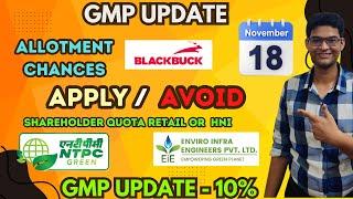 Zinka Logistics IPO - Allotment Chances | NTPC Green Energy IPO GMP | Enviro Infra Engineers IPO GMP