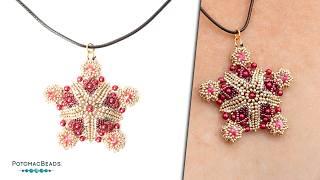 Holy Night Rivoli Star Pendant - DIY Jewelry Making Tutorial by PotomacBeads