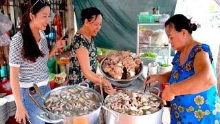 Phát khủng nồi hủ tiếu phèo hầm toàn xương thịt, ăn độc lạ trộn bằng dĩa ngon rẻ