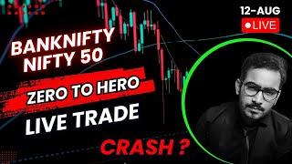 LIVE TRADING | NIFTY 50 | BANKNIFTY OPTIONS TRADE | 12/08/2024 | #nifty50livetrading  #banknifty