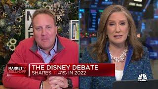 'Halftime Report' committee members Josh Brown and Jenny Harrington debate the Disney trade