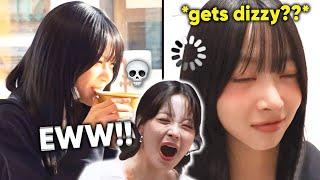 Eunchae's funny reaction after drinking alcohol in public for the 1st time