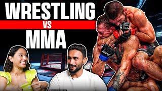 WRESTLING VS MMA | What is more tough? #mmafighter #gossipwithkirti #wrestling #mmatraining