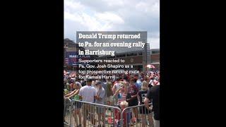 What do Trump rally attendees think about Pennsylvania Governor Josh Shapiro?