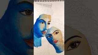 Mahadev And Parvati ji Drawing / Shiv Shakti Drawing #shorts #short #shiv