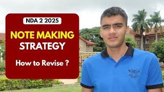 Demo Lecture | Note Making and Revision Strategy | NDA 2 2025