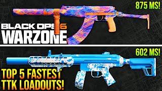 WARZONE: New TOP 5 BEST TTK META LOADOUTS After Update! (BO6 WARZONE Fastest TTK Weapons)