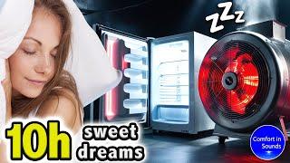 FALL ASLEEP INSTANTLY with THIS White Noise | Heater ASMR & Refrigerator Fan to Sleep