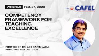 Webinar: Competency Framework for Teaching Excellence